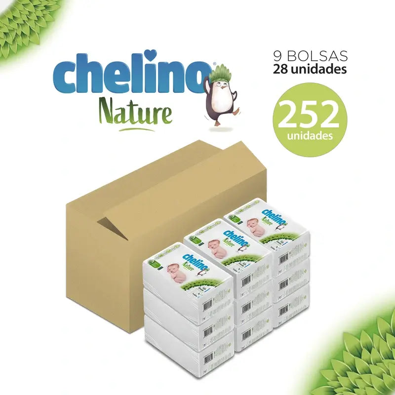 Chelino Nature Nappy Size 1 (1-3 Kg) , 28 unités