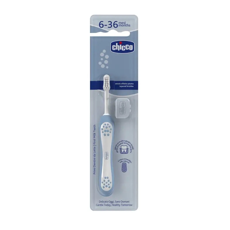 Brosse à dents bleue Chicco 6M-36M