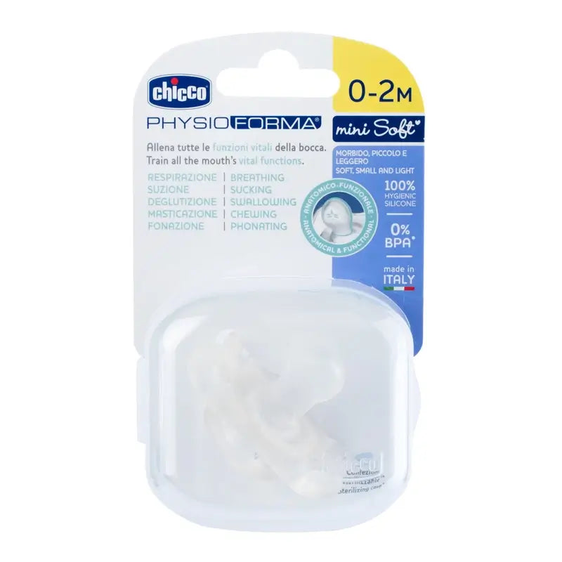 Chicco Sucette Physioforma Minisoft Transparent 0-M 1 Unité
