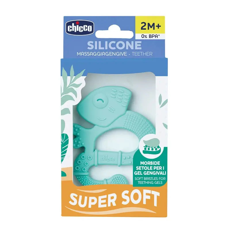 Jouet de dentition Chicco Super Soft Iguana 2M+ Bleu