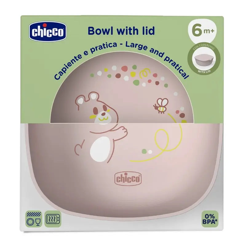 Chicco Bol Avec Couvercle 6M+ Rose