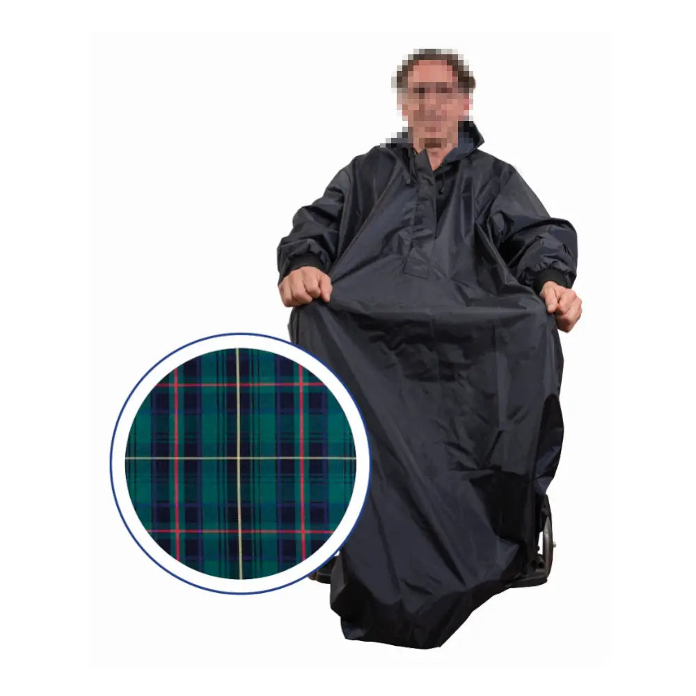 veste imperméable à manches longues avec doublure à carreaux gallois