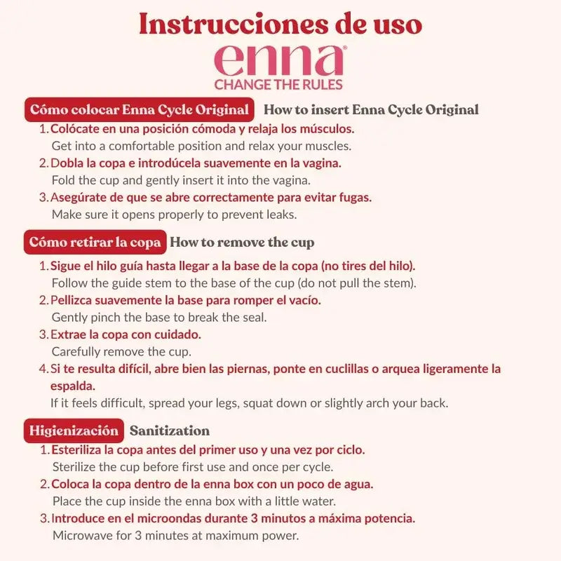 Coupe menstruelle Enna Cycle Original sans applicateur, taille M