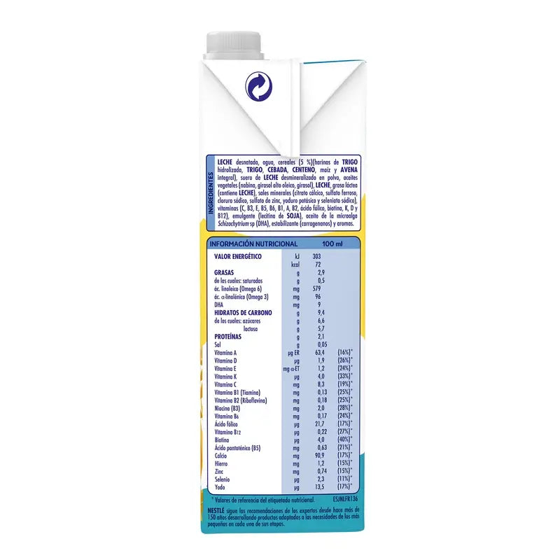 Nestlé Nativa Croissance 3 Céréales, 1L