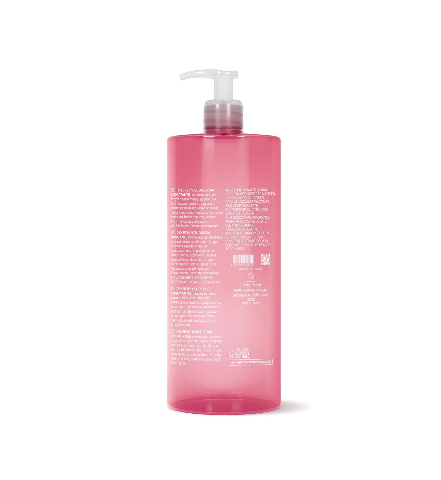 Gel douche hydratant Dexeryl, 1000 ml