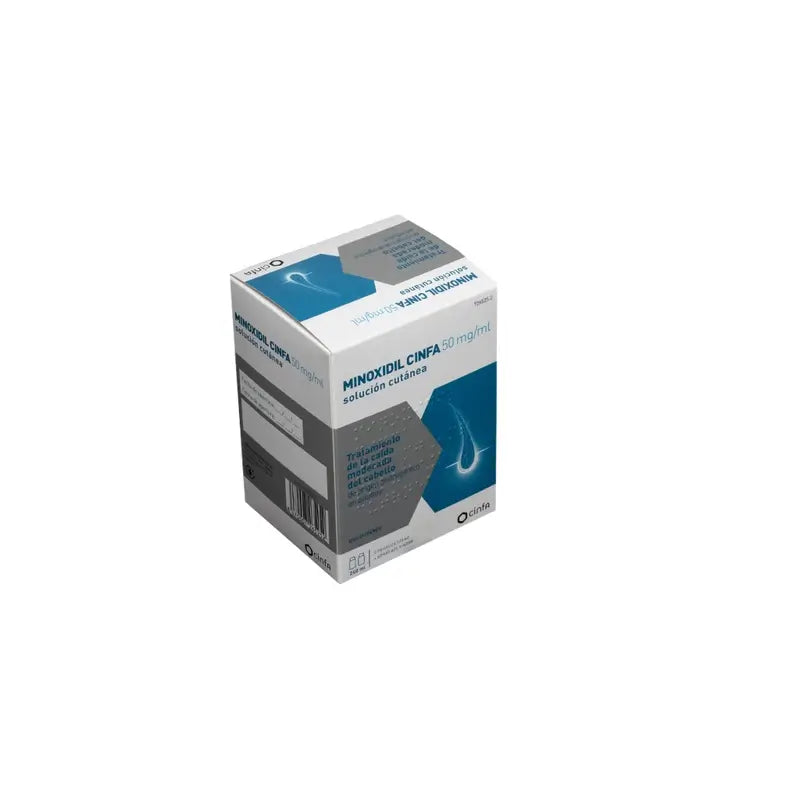 Cinfa Minoxidil 50 Mg/Ml Solution Cutanée 2 Flacons, 120 ml