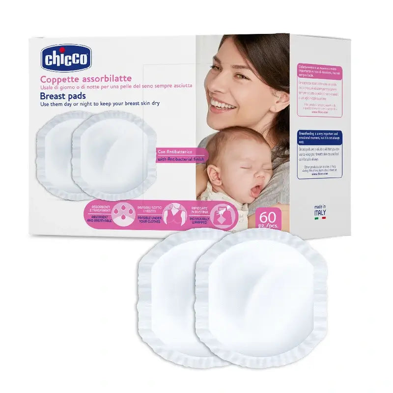 Chicco Serviettes absorbantes antibactériennes 60 unités