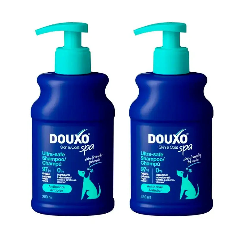 Douxo Skin & Coat Spa Shampooing anti-douleur pour chien, paquet de 2 x 250 ml