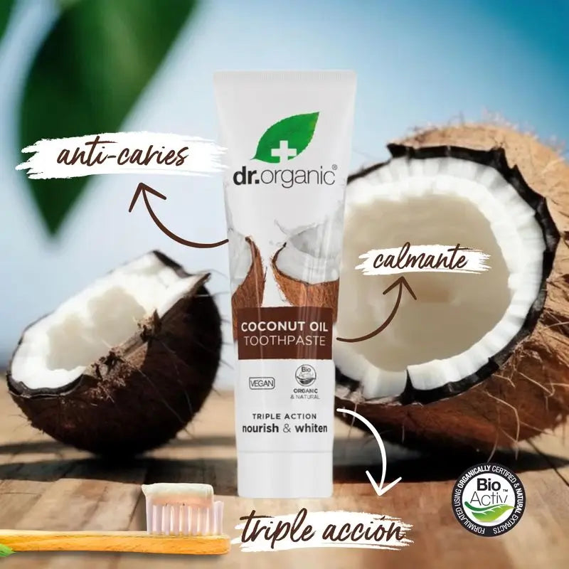Dentifrice triple action à l'huile de coco, 100 ml
