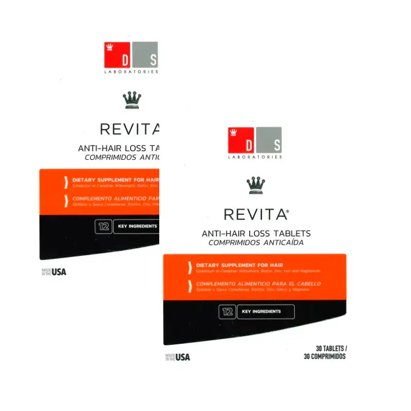 Ds Laboratories Revita Anti-Hair Loss Tablets, Pack 2 x 30 unités