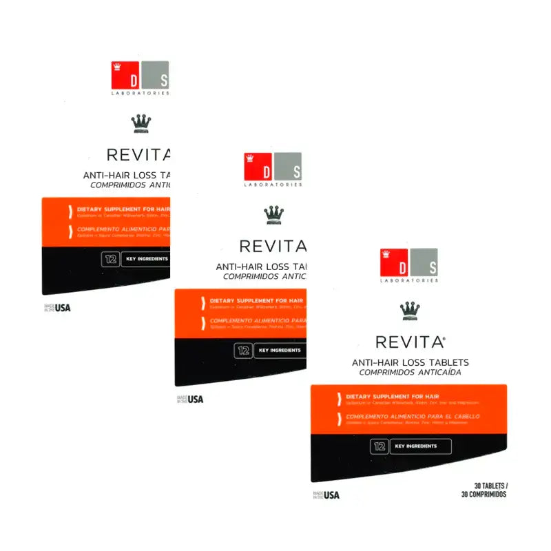 Ds Laboratories Revita Anti-Hair Loss Tablets, Pack 3 x 30 unités