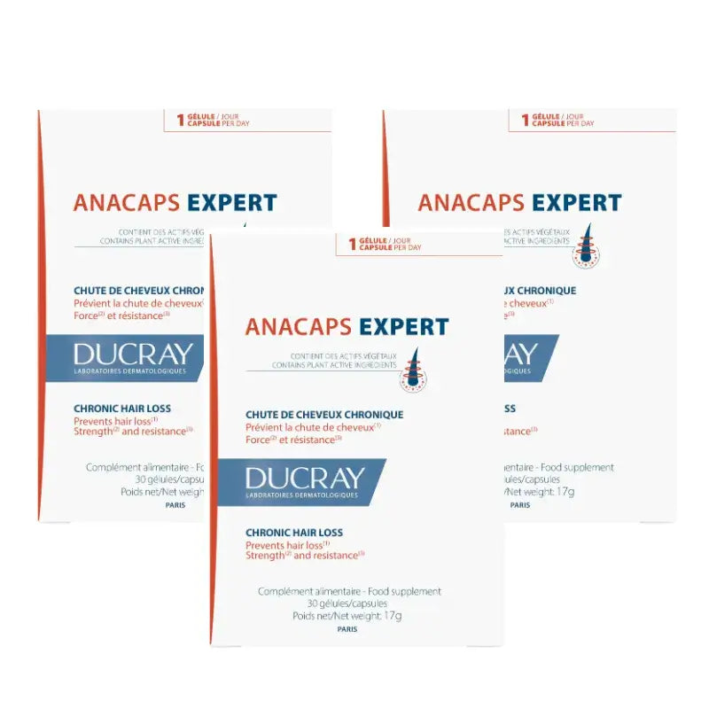 Ducray Anacaps Expert Supplément Anti-Chute, Pack 3 x 30 Capsules