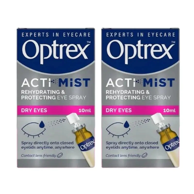 Optrex Actimist Spray pour les yeux secs et fatigués, 2x10 ml