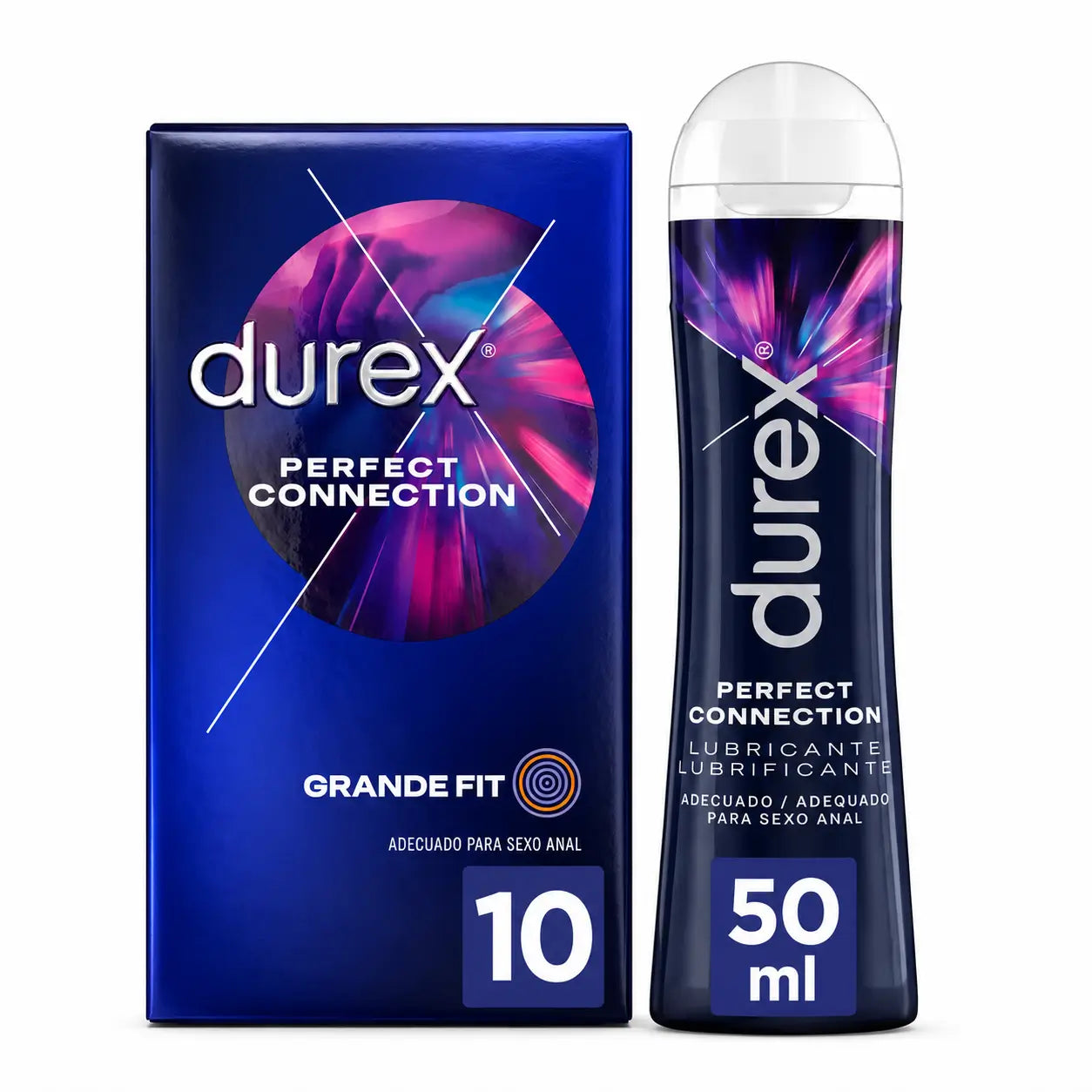 Durex Perfect Connection Paquet de 12 préservatifs + Lubrifiant 100 ml