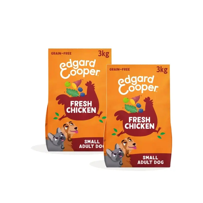 Edgard & Cooper Croquettes pour chiens adultes Mini Poulet, lot de 2 x 3 kg