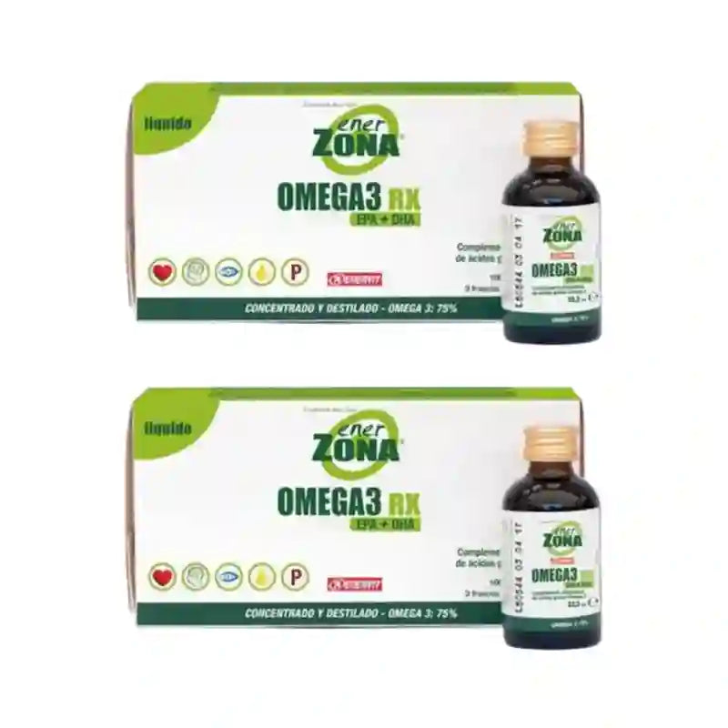 Enerzona Omega 3 Rx Liquid 3 Bouteilles X 33,3 Ml, Pack de 2