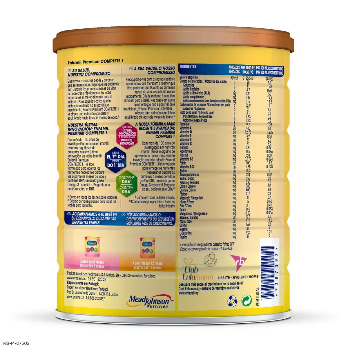 Lait de démarrage Enfamil Complete 1, 800 g