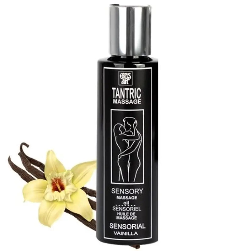 Eros-Art Huile de Massage Tantrique Naturelle et Aphrodisiaque Vanille 100Ml