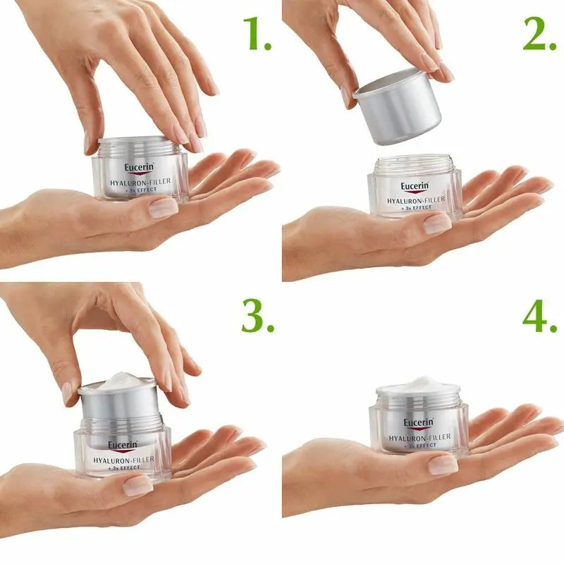 Eucerin Hyaluron-Filler Triple Efecto X3 Día Fps 15 Para Piel Seca, 50 ml