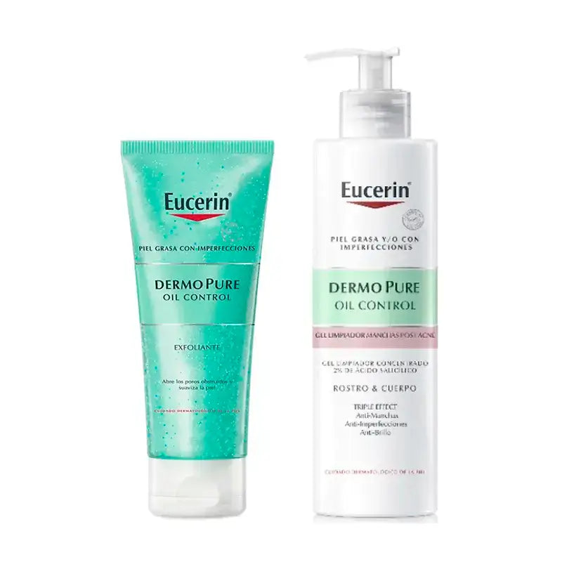 Routine de nettoyage Eucerin pour les peaux grasses