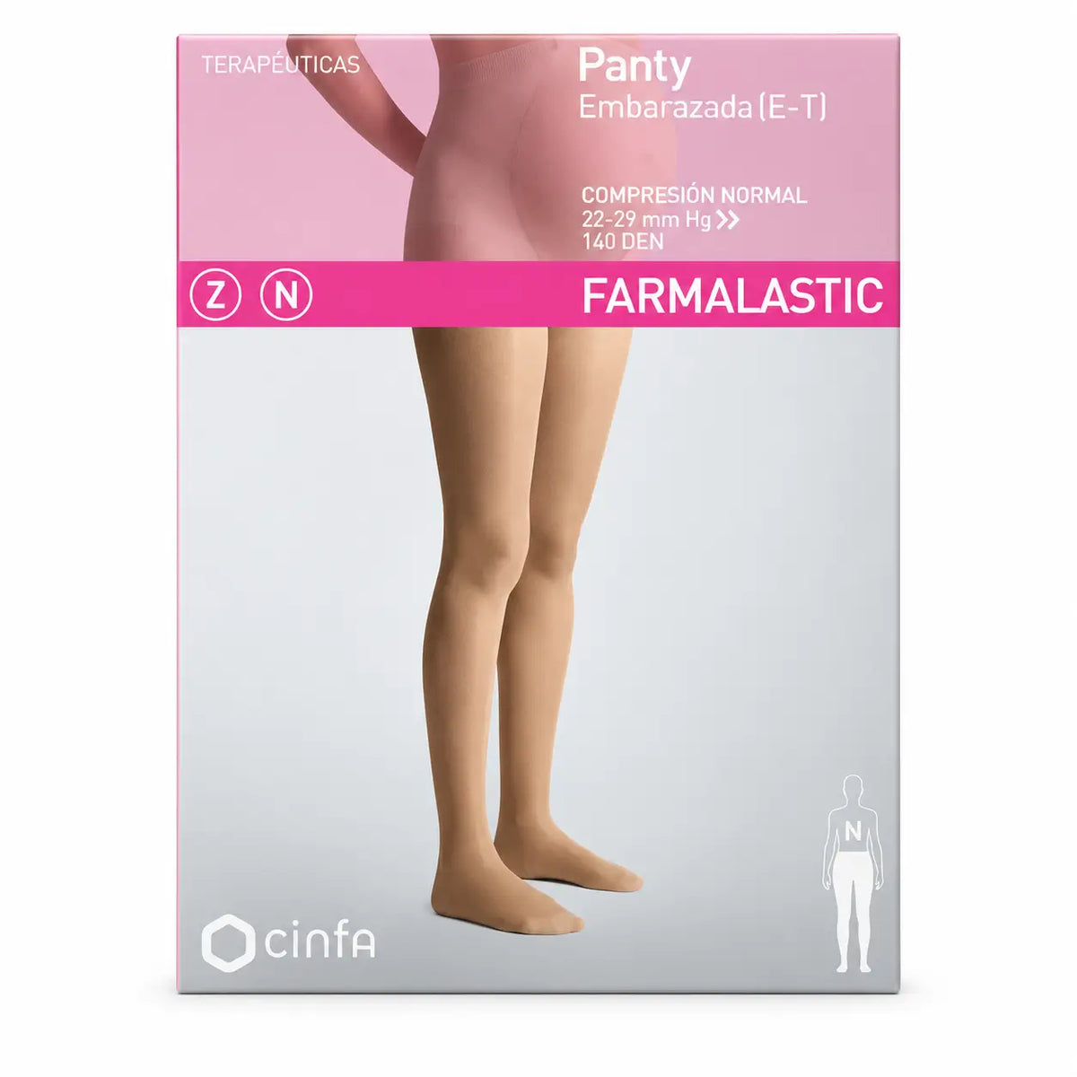 Culotte de compression Farmalastic Normal Pregnant, Taille XL Noir