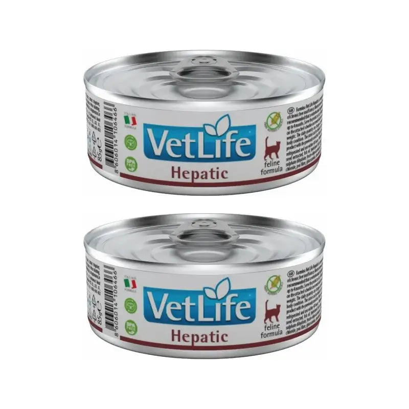 Farmina Vet Natural Diet Cat Hepatic 12X85Gr, nourriture humide pour chats, paquet de 2