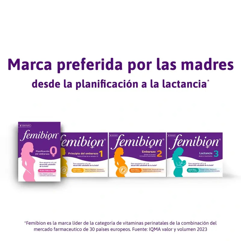 Femibion 0 Planification de la grossesse avec acide folique plus, 3X28 comprimés