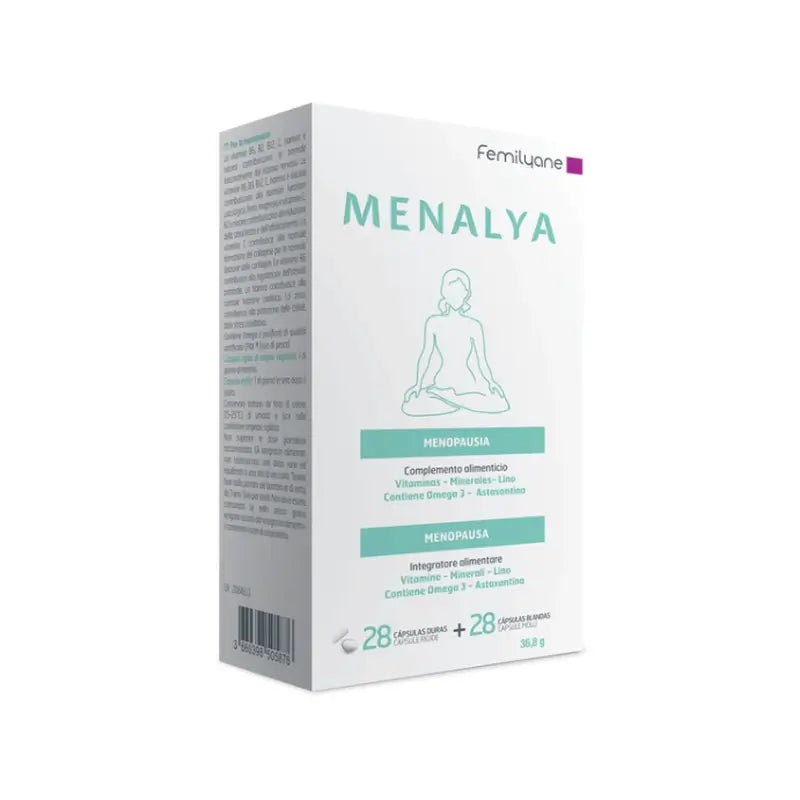 Femilyane Menalya Complément alimentaire pour la ménopause, 28 gélules + 28 gélules
