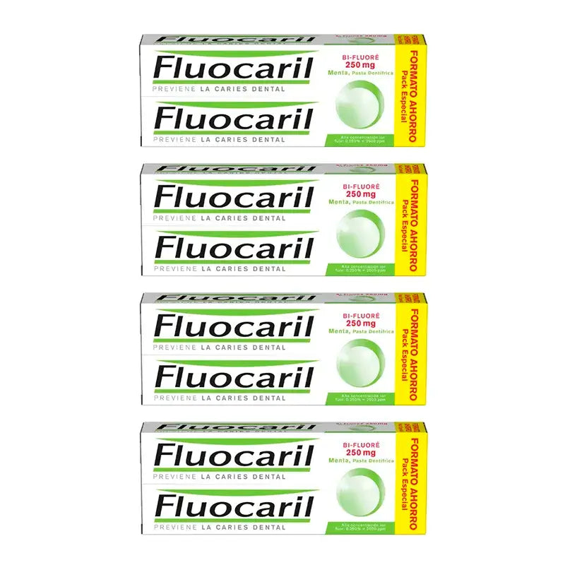 Fluocaril Bi-Fluore, Emballage 4 x 2x125 ml
