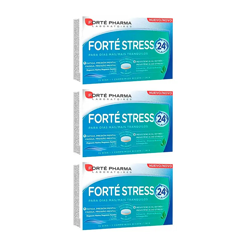 Forté Pharma Triplo Forté Stress 24H, 3 x 15 comprimés