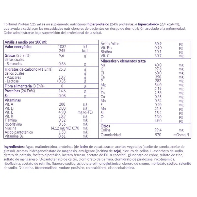 Fortimel Protéines Fruits Rouges, 24x125ml