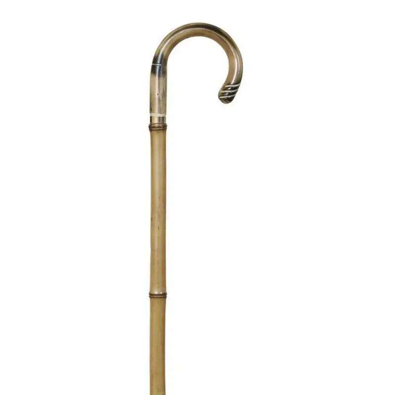 Garcia 1880 Bâton de marche en bambou avec manche en bois, avec caoutchouc