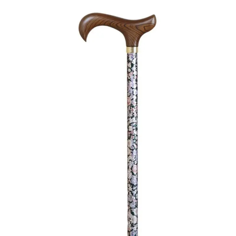 García 1880 Muletilla Extensible De Aluminio Estampada Con Flores Pequeñas