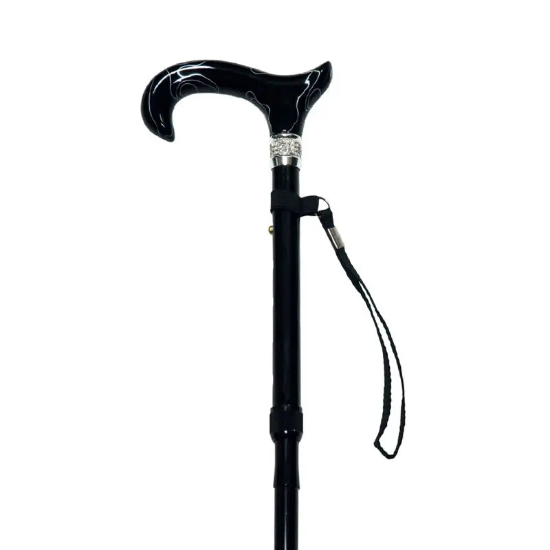 Béquille pliante Garcia 1880, cristaux de poing noirs