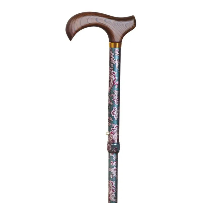 Garcia 1880 Béquille pliante Béquille pliante Poignée en bois vert cachemire estampillé