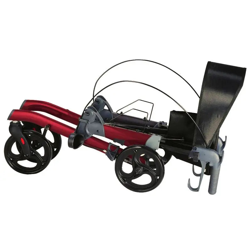 Garcia 1880 Rollator pliant en aluminium avec freins nouveau style (rouge)