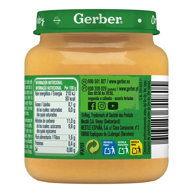 Gerber Organic Pomme, Abricot et Pêche, 125g