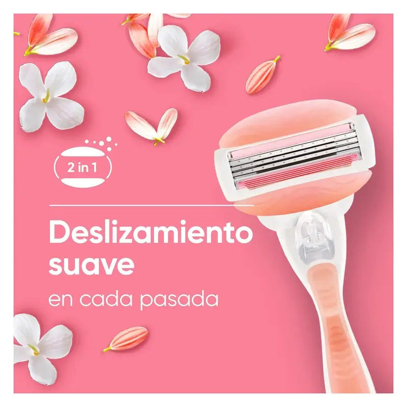 Rasoir épilatoire pour femmes Gillette Venus Comfortglide Spa Breeze, 1 manche + 3 recharges