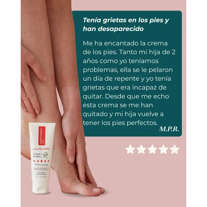 Green Cornerss Crème pour les pieds à la tomate, 75 ml