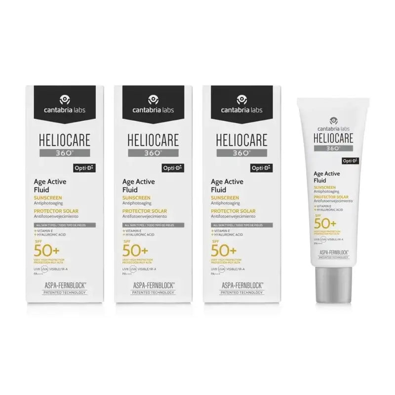 Heliocare 360° Age Active Fluid Spf 50 Ultralight, 3X50 Ml