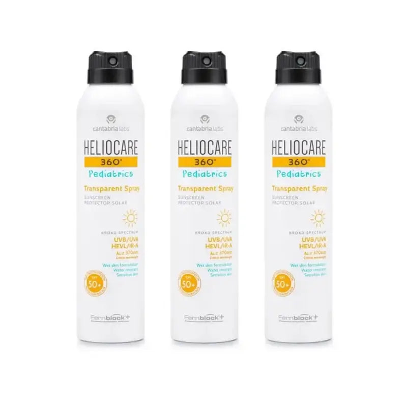 Heliocare 360º Pediatrics Spray Transparent Spf50+, 3X200 Ml