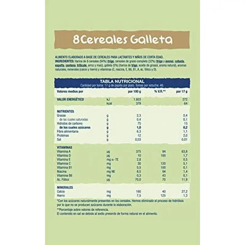 Hero Baby Cereal Cereal 8 Cereal with Biscuit 340G