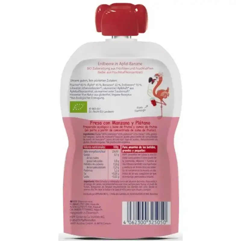 Hipp Organic Smoothie fraise, pomme et banane, 120 ml