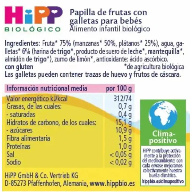 Hipp Bio Muffin aux pommes et bananes avec biscuits, 190 g