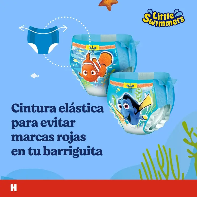 Huggies Little Swimmers taille 2-3 (3 à 8 kg), couches-maillots de bain, 12 unités