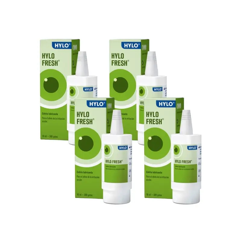 Hylo Fresh Gouttes pour les yeux 10 ml, paquet de 4