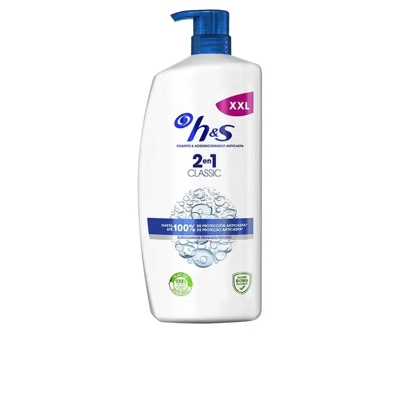 H&S Classic 2 In 1 Shampooing , 1000 ml