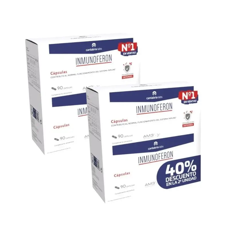 Inmunoferon Defensas Nutritional Pack Duplo 90 Capsules, Pack de 2