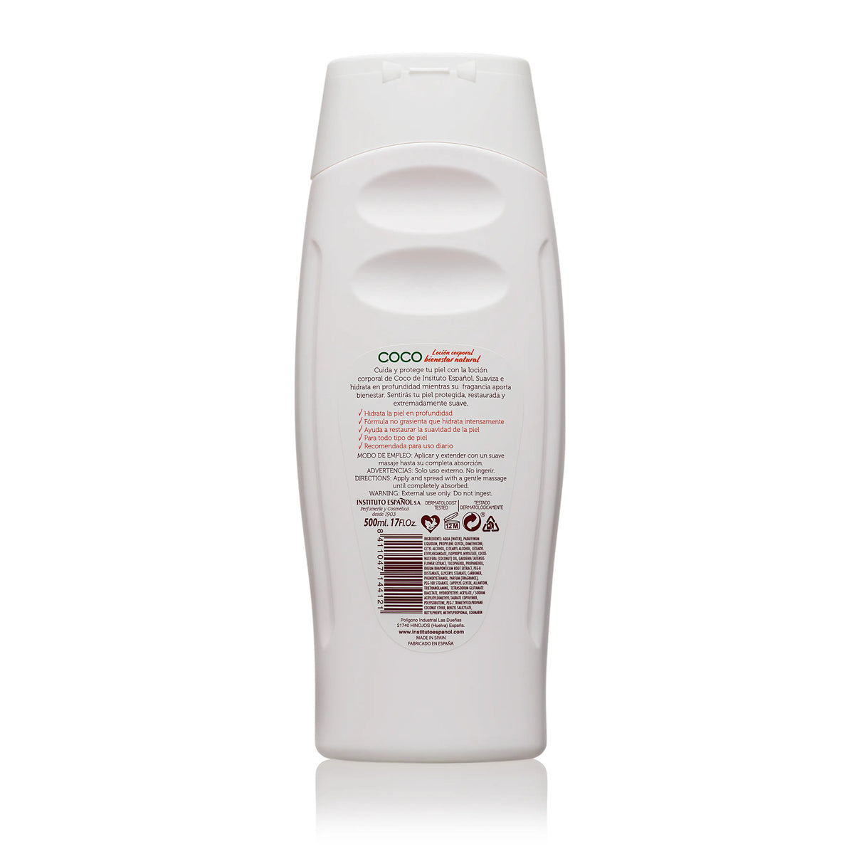 Instituto Español Lotion à la noix de coco - 500 Ml.