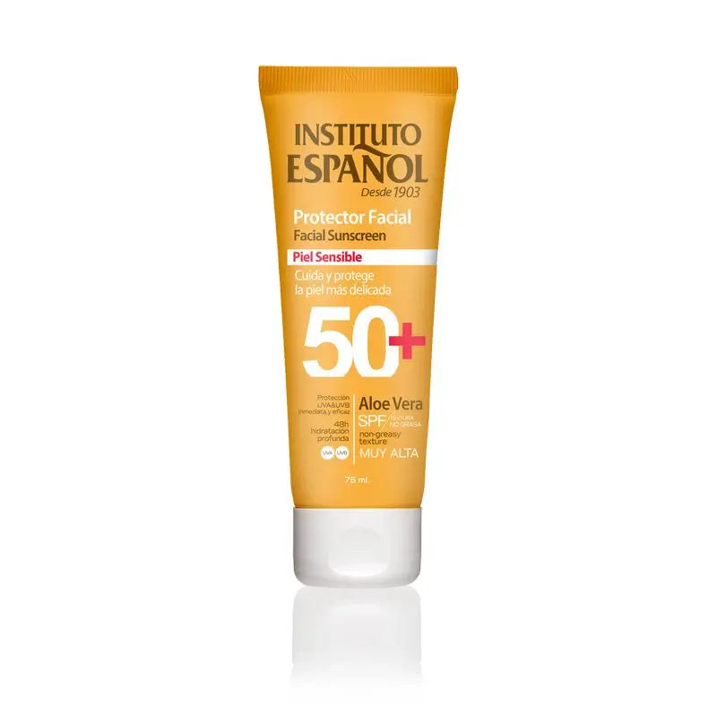Instituto Español Tube de protection faciale pour peau sensible Spf50+ 75 Ml
